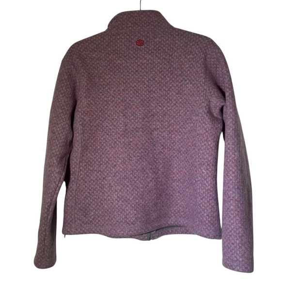 Sherpa Adventure Gear Purple Pink Wool Blend Full Zip Sweater Jacket Medium - Picture 2 of 12